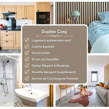 Duplex Cosy - Moderne - 15min Versailles Saint-Forget